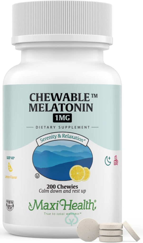 Chewable Melatonin Kosher Lemon Flavor 100 Chewies Sleep Aid