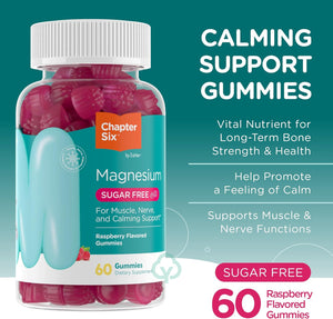Magnesium Gummies Raspberry Flavor Sugar Free 60 Count