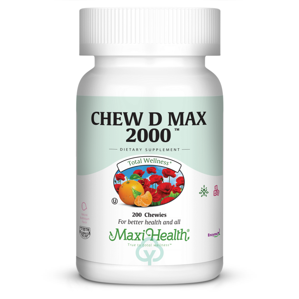 Maxi Health Chew D Max 2000 200 Chews Total Wellness