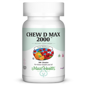 Maxi Health Chew D Max 2000 200 Chews Total Wellness