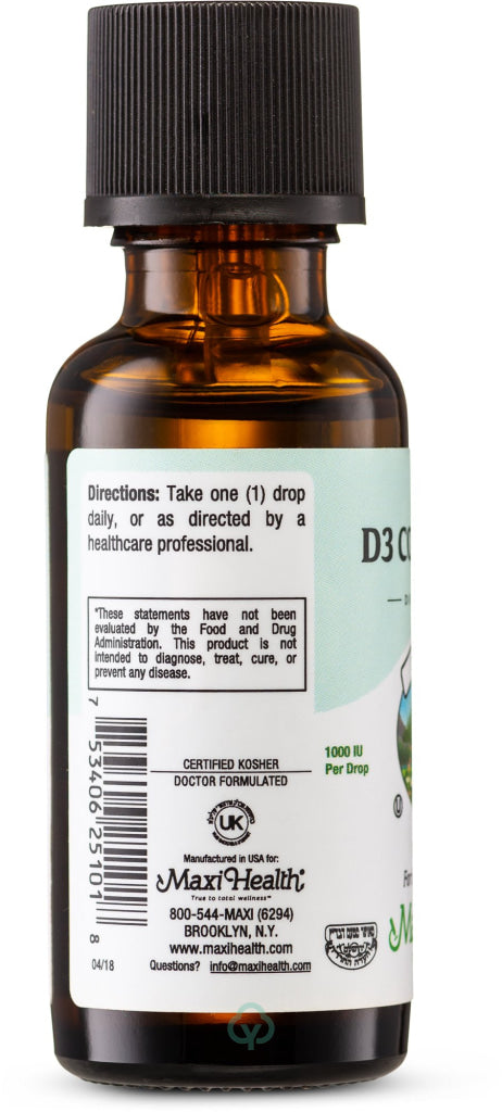 Maxi Health D3 Concentrate 1000 1 Fl Oz Total Wellness