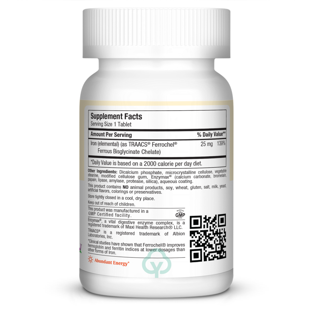 Maxi Health Ferrochel 25 Mg 100 Tabs Abundant Energy