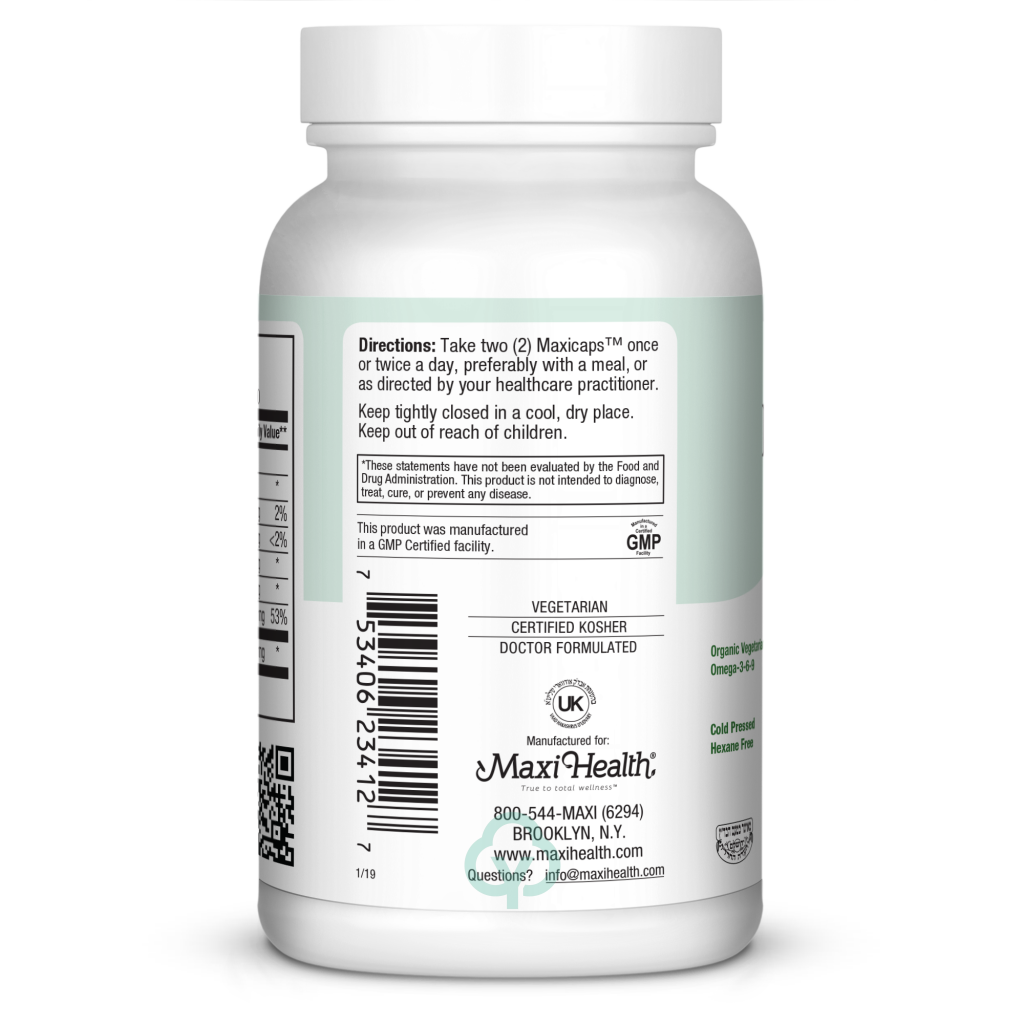Maxi Health Flax Caps 120 Total Wellness