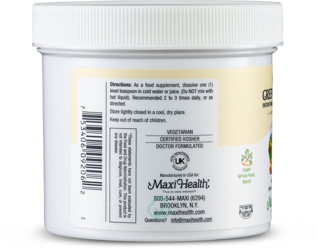 Maxi Health Green Supreme 6 Oz Abundant Energy