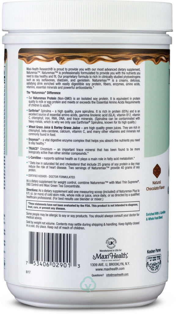Maxi Health Naturemax Chocolate (Soy) 1 Lb Weight Managment