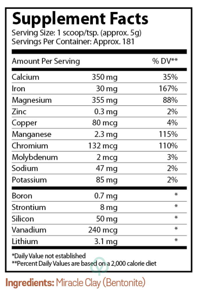 Natures Cure Miracle Clay 10.5 Oz. Powder Detox
