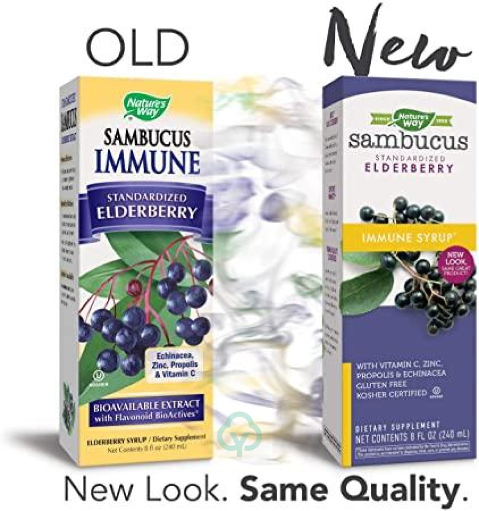 Natures Way Sambucus Immune Elderberry Syrup 8Oz Elderbery