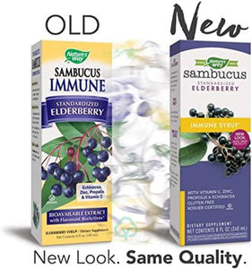 Natures Way Sambucus Immune Elderberry Syrup 8Oz Elderbery