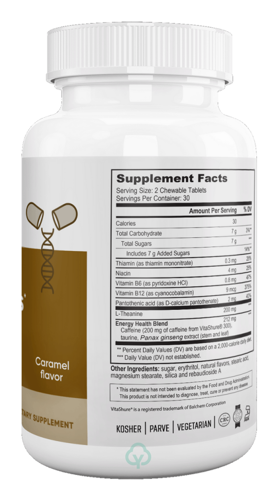 Nutri Supreme Caffeine Energy Chews 60 Wafers Abundant