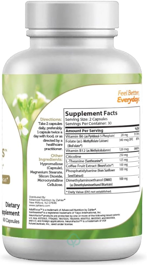 Zahler AdultFocus 60 Capsules
