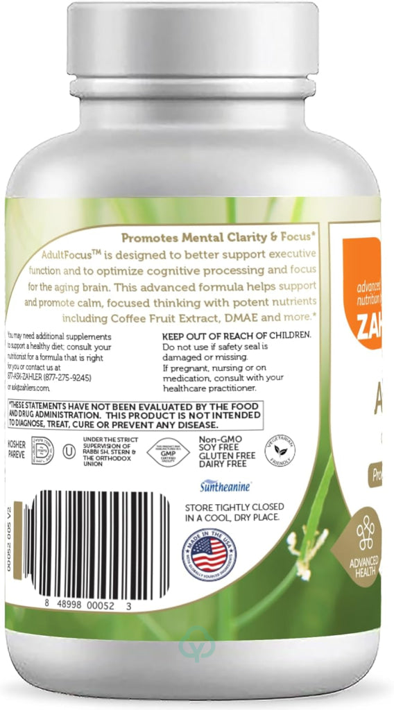 Zahler AdultFocus 60 Capsules