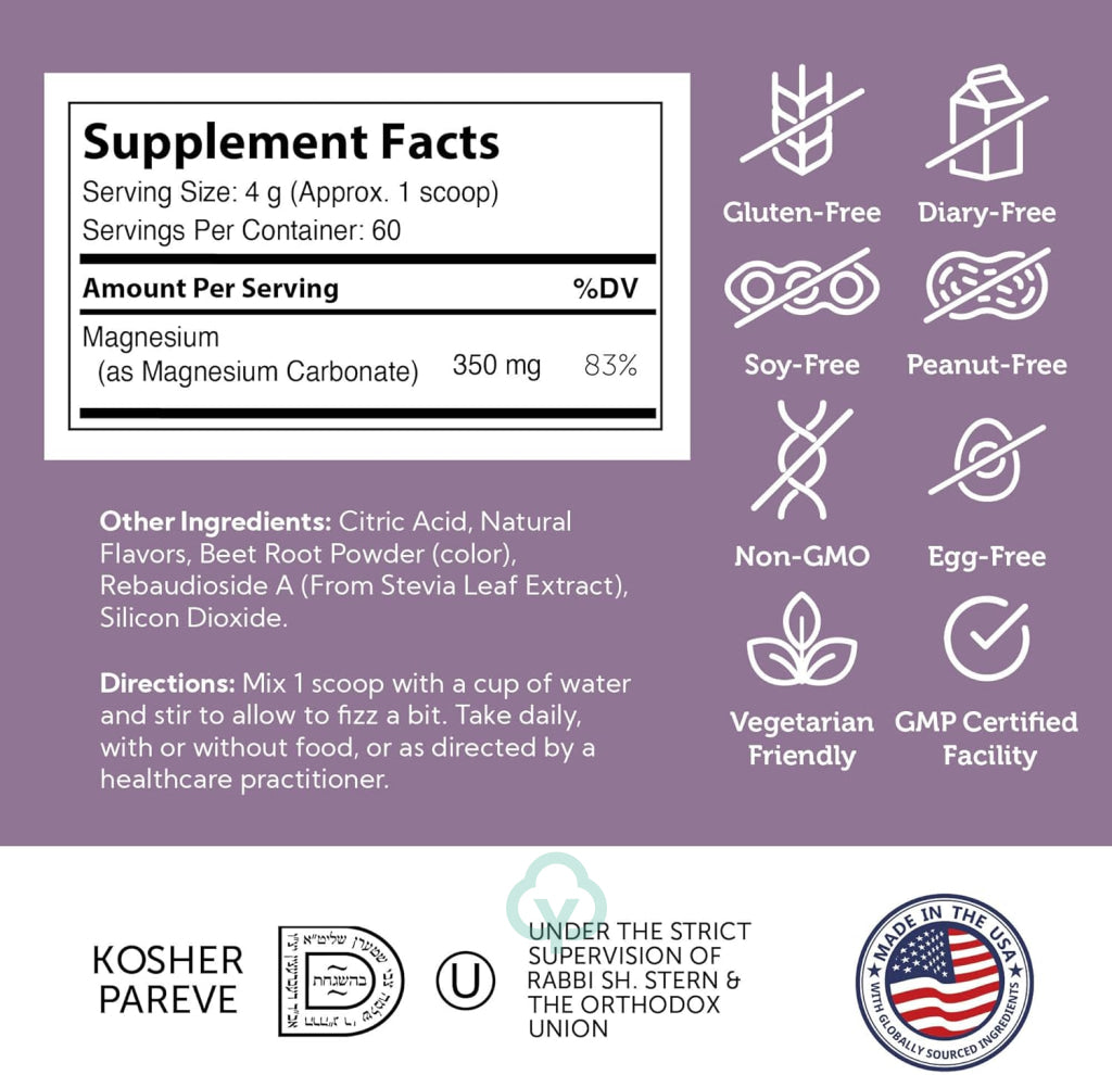Zahler Magnesium Supplement Powder 8.5 Oz