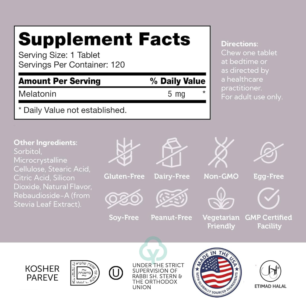 Zahler Melatonin 5mg 120 Tablets