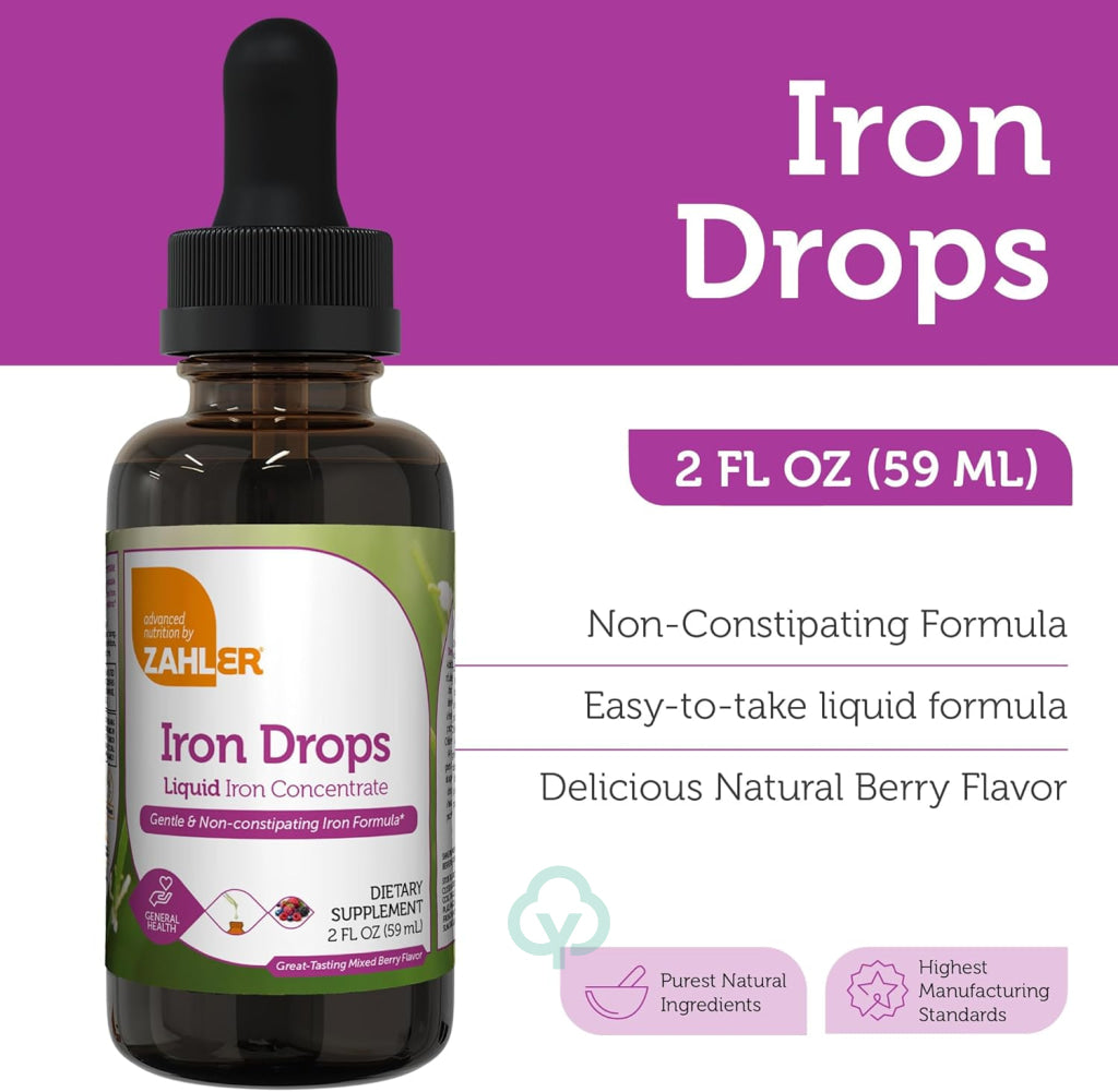 Zahler’s Iron Drops Liquid 2 Fl OZ