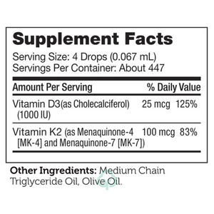 Zahlers Kosher Vitamin D3 & K2 1 fl oz