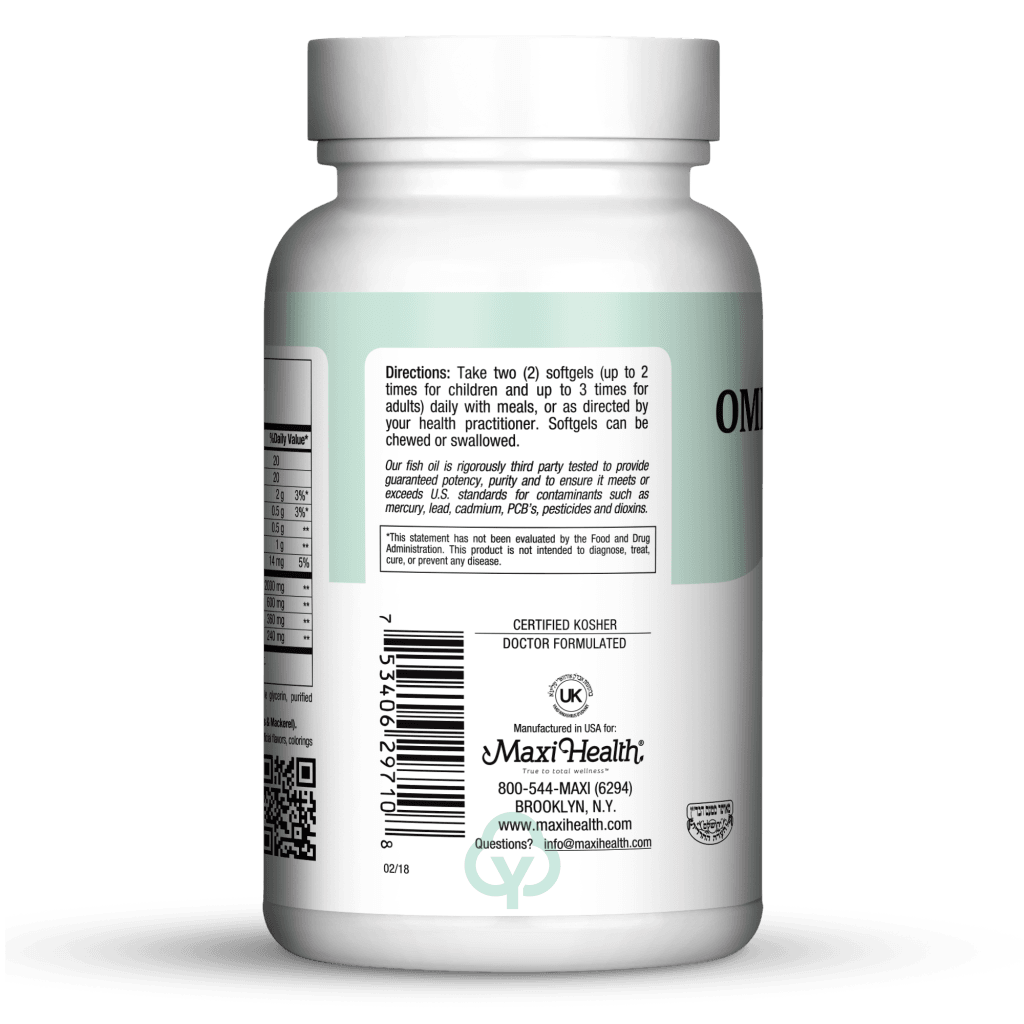 Maxi Health Omega Yums 2000 100 Chews Total Wellness