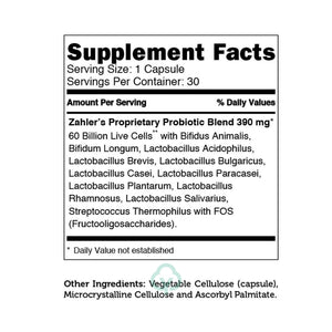 Zahler Biodophilus 60B Probiotic